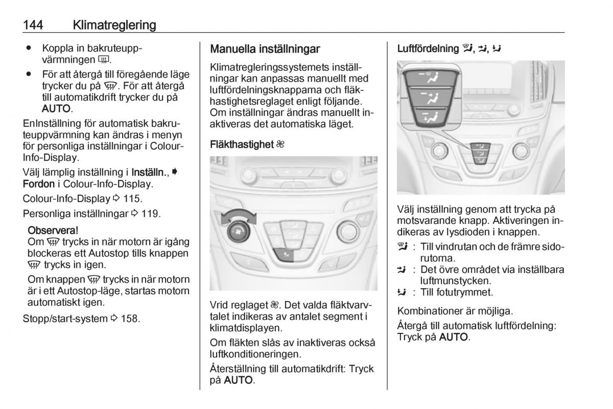 Opel Insignia A instruktionsbok / page 146