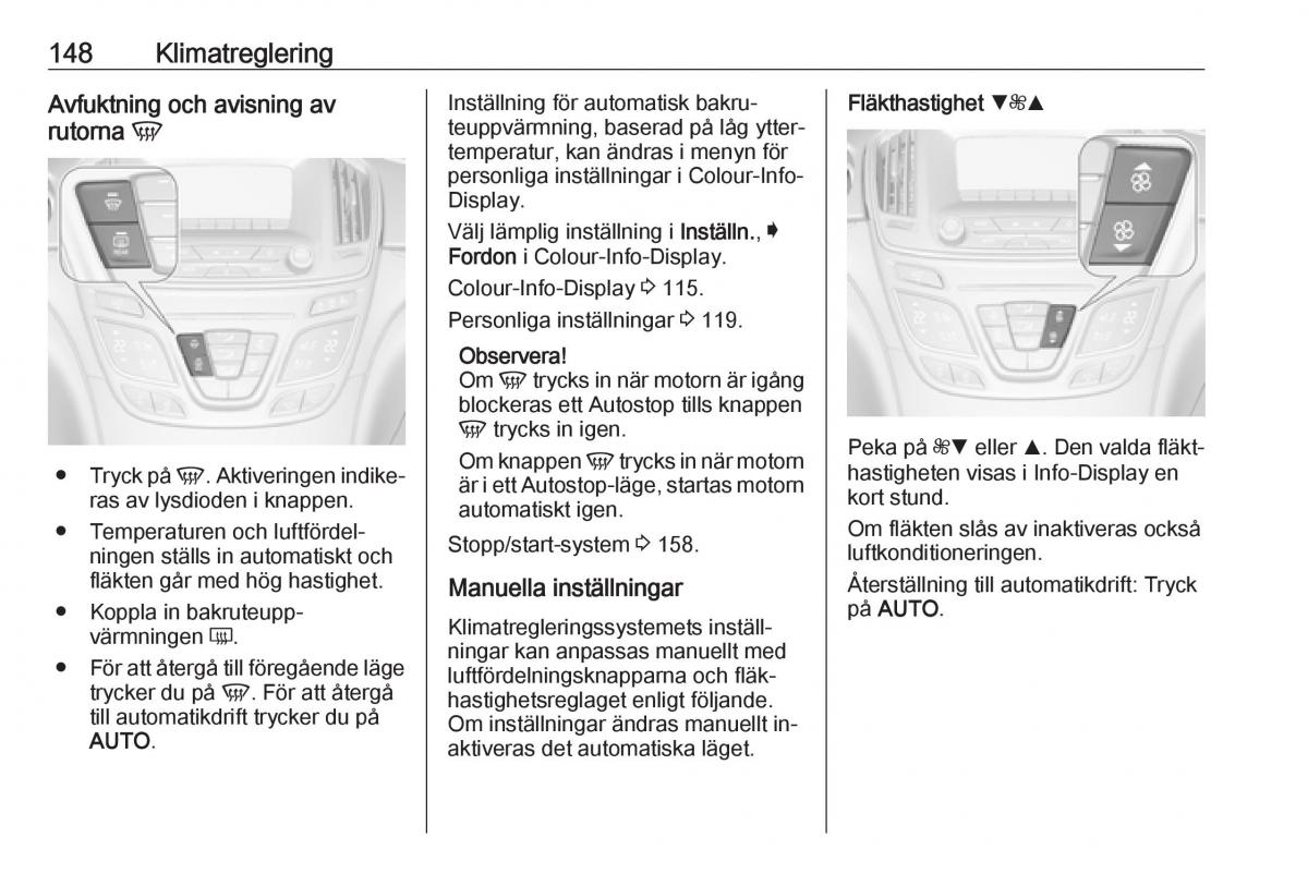 Opel Insignia A instruktionsbok / page 150