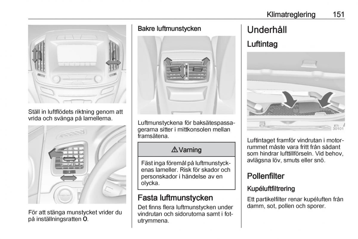 Opel Insignia A instruktionsbok / page 153