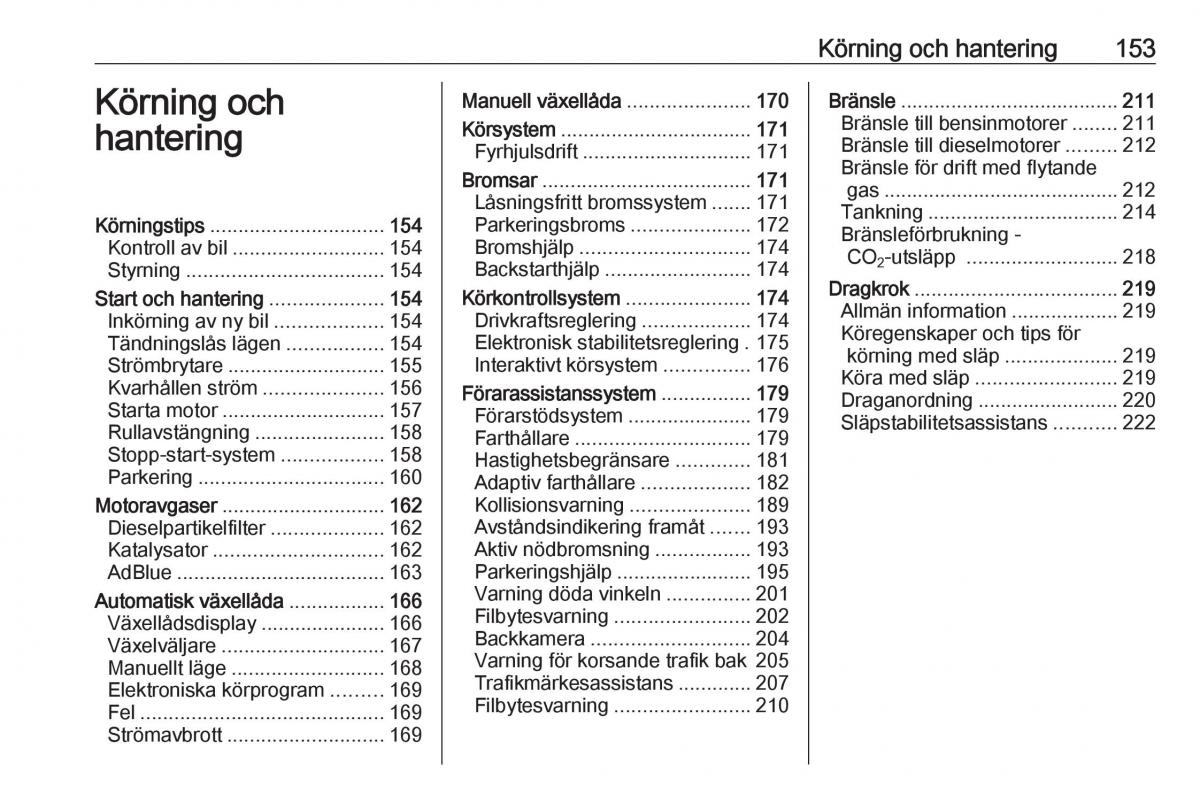 Opel Insignia A instruktionsbok / page 155