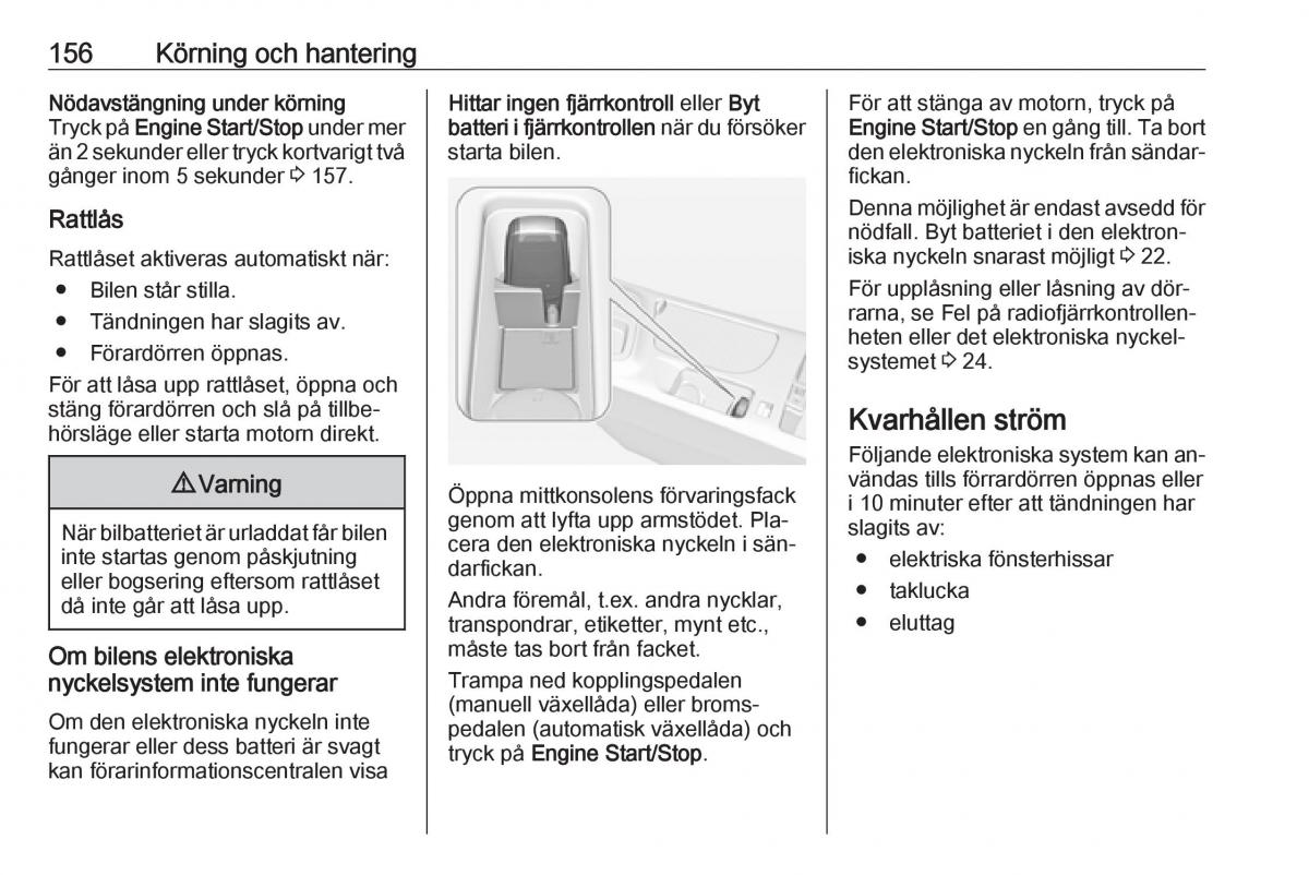 Opel Insignia A instruktionsbok / page 158