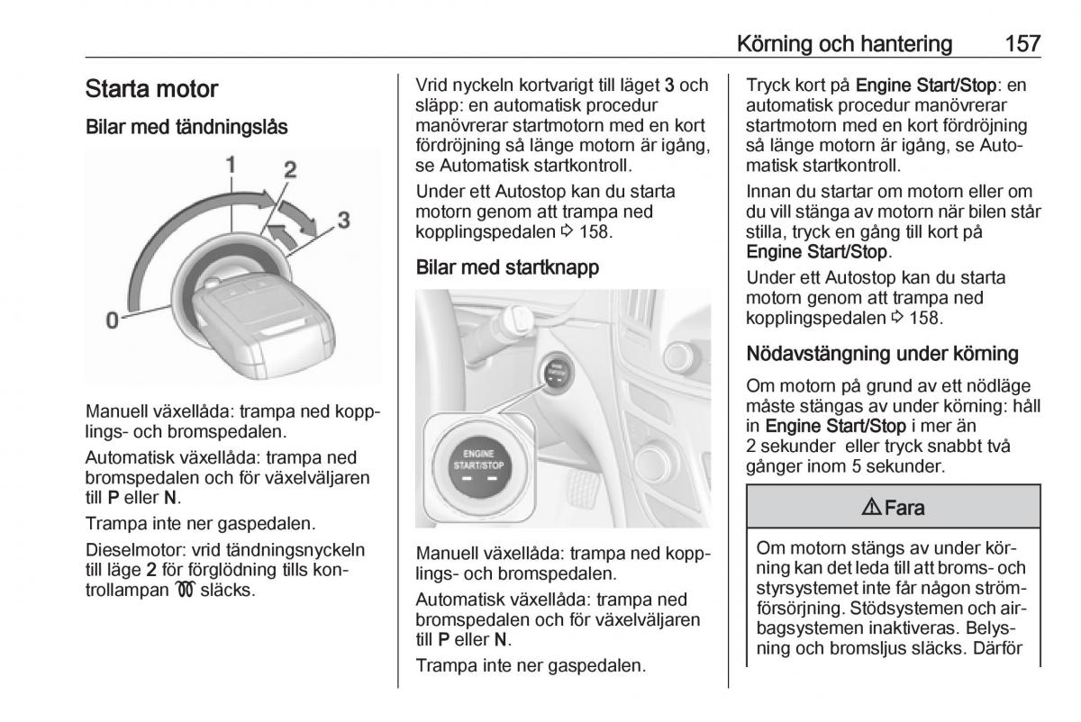 Opel Insignia A instruktionsbok / page 159