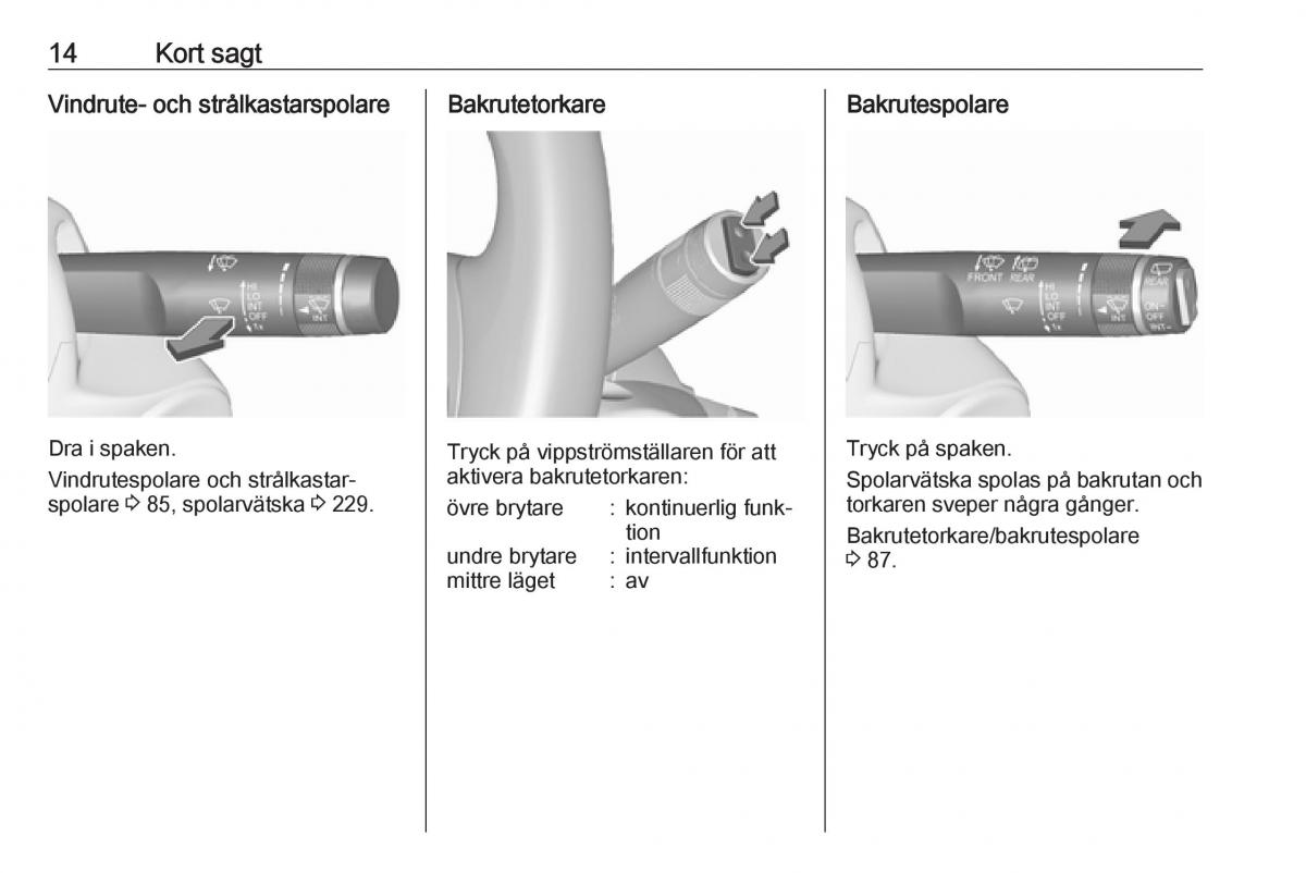 Opel Insignia A instruktionsbok / page 16