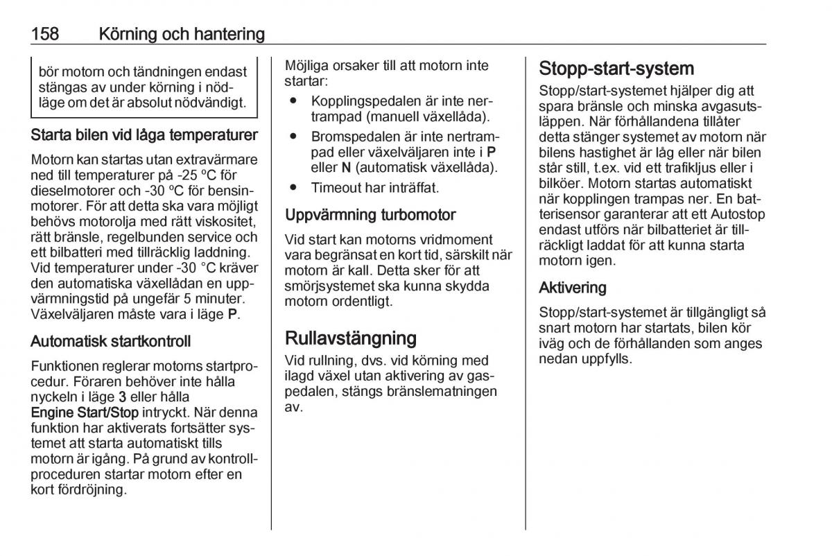 Opel Insignia A instruktionsbok / page 160