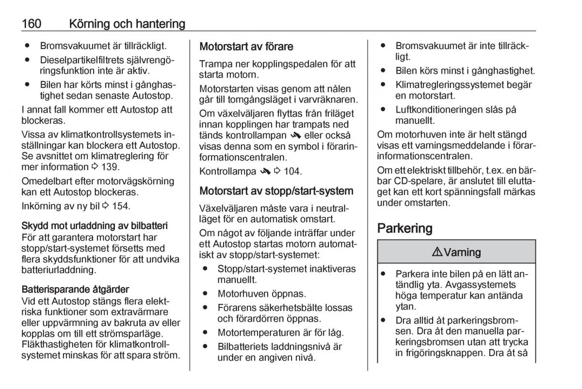 Opel Insignia A instruktionsbok / page 162