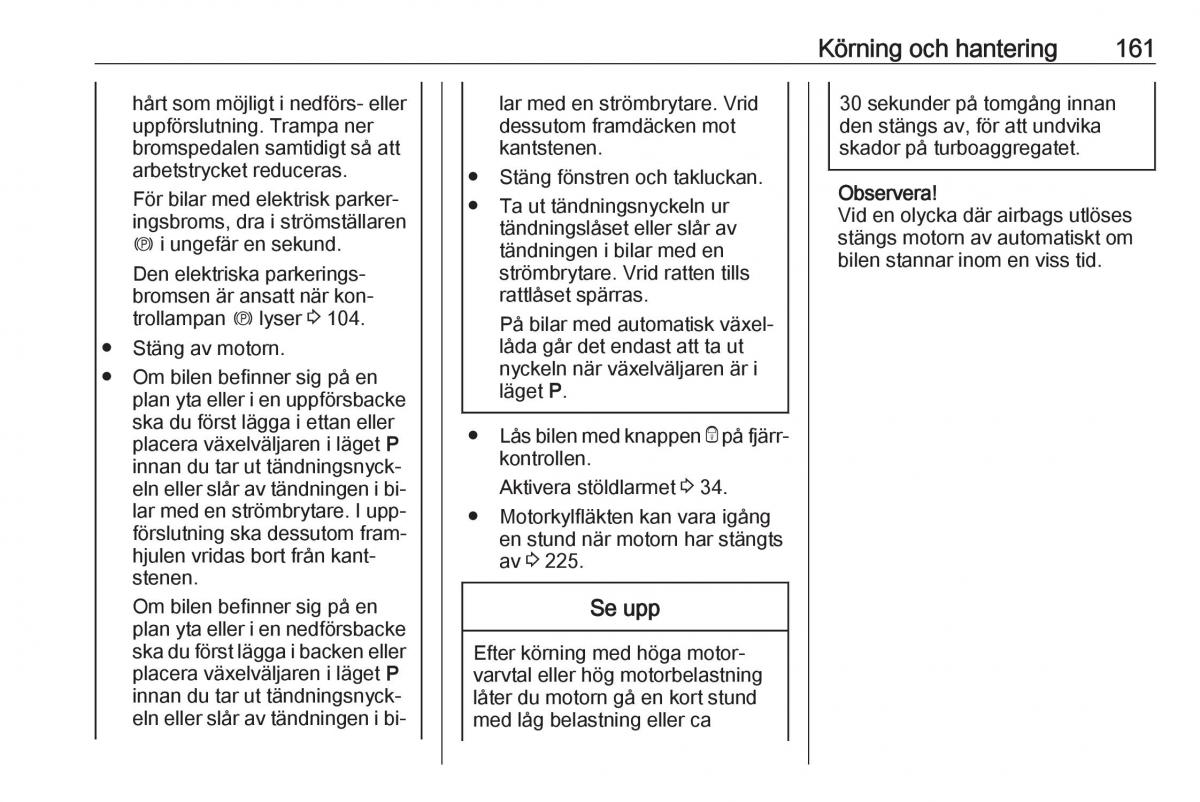 Opel Insignia A instruktionsbok / page 163