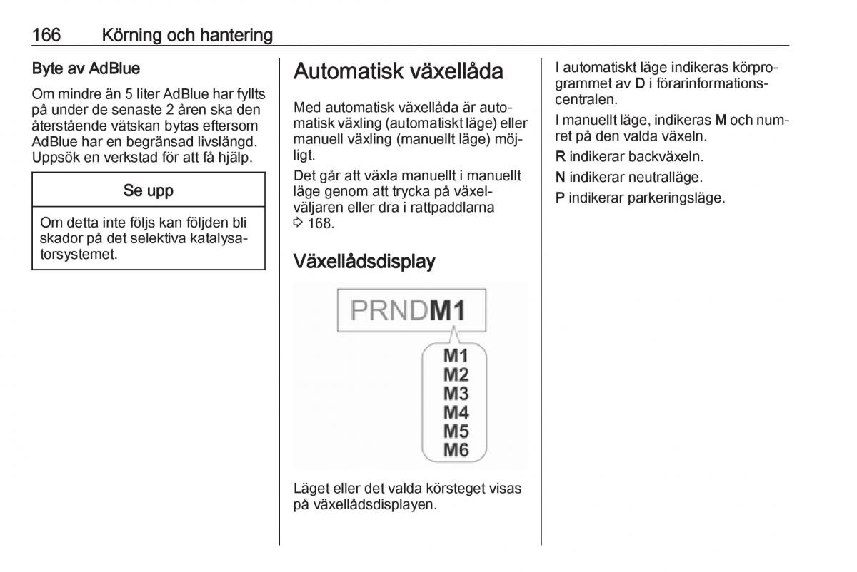 Opel Insignia A instruktionsbok / page 168