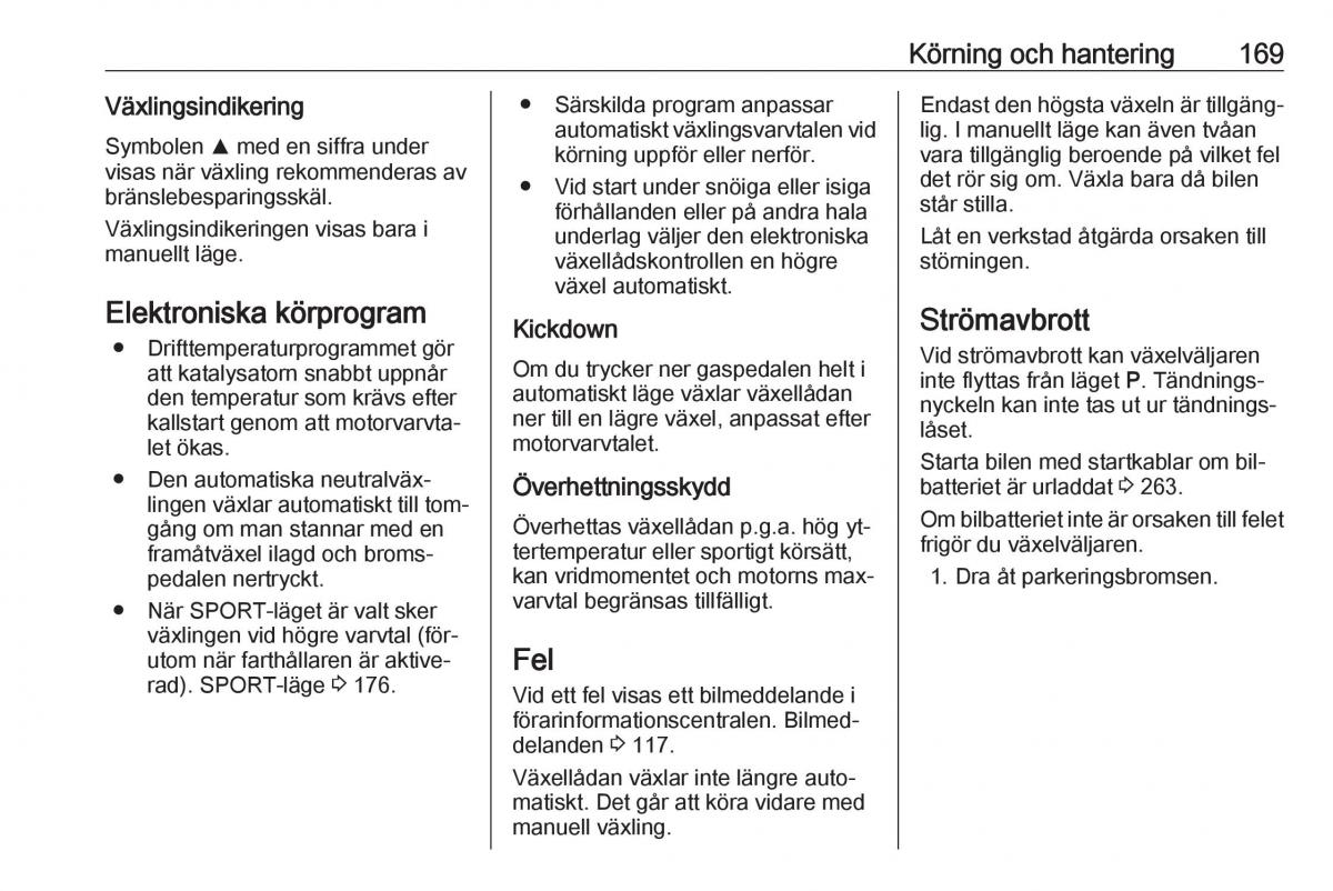 Opel Insignia A instruktionsbok / page 171