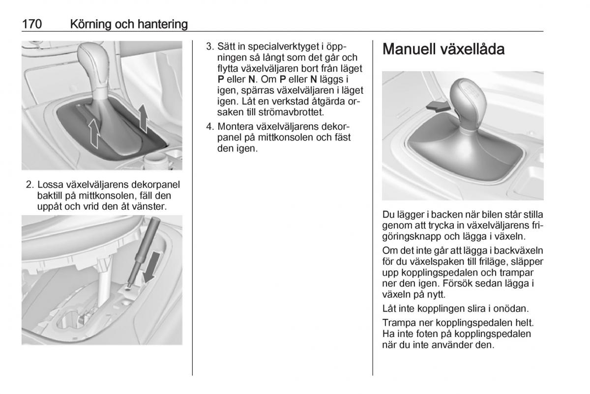 Opel Insignia A instruktionsbok / page 172