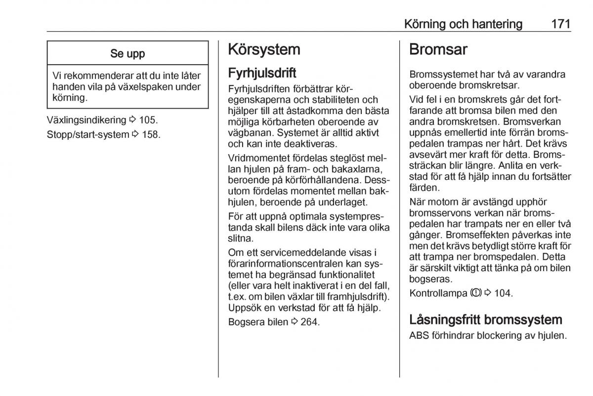 Opel Insignia A instruktionsbok / page 173