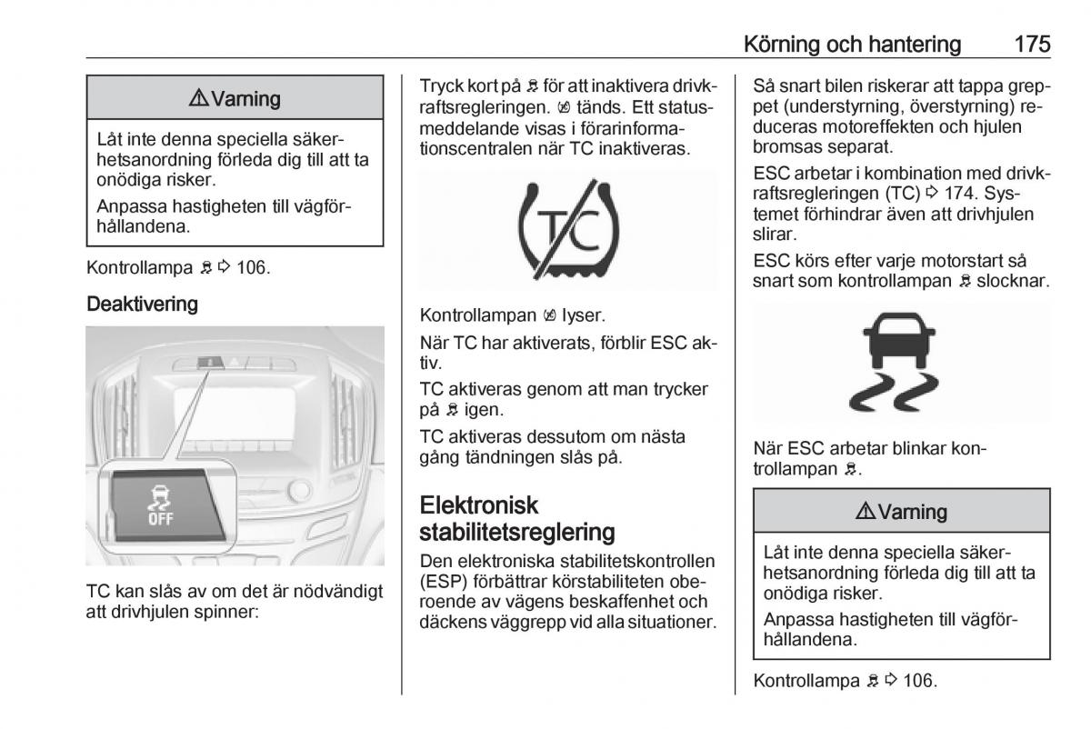 Opel Insignia A instruktionsbok / page 177