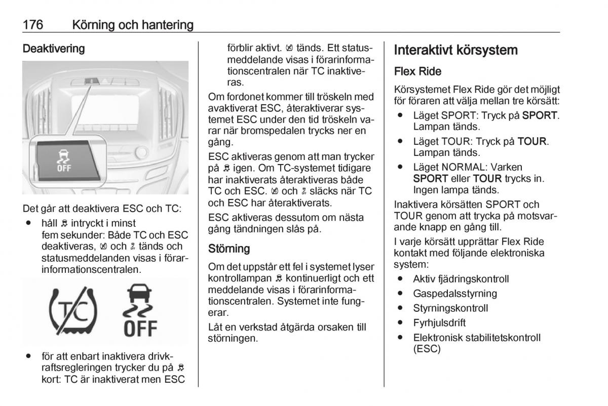 Opel Insignia A instruktionsbok / page 178