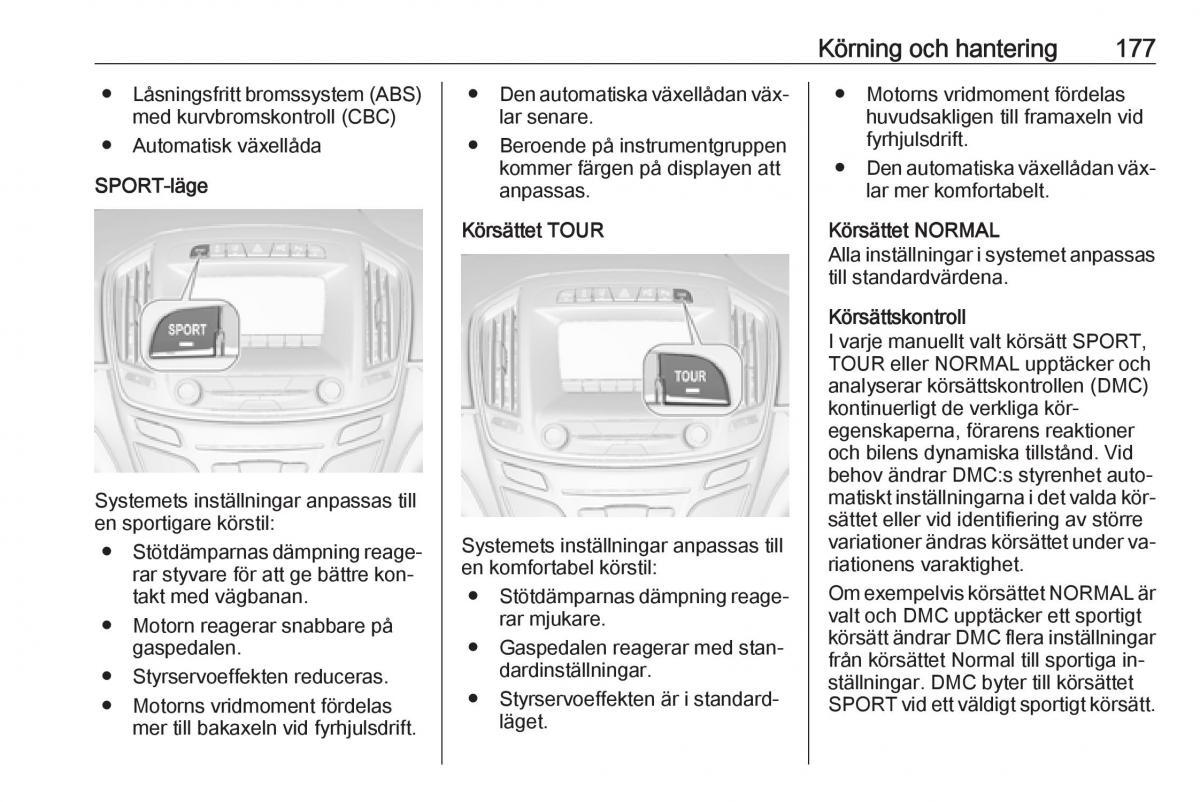 Opel Insignia A instruktionsbok / page 179