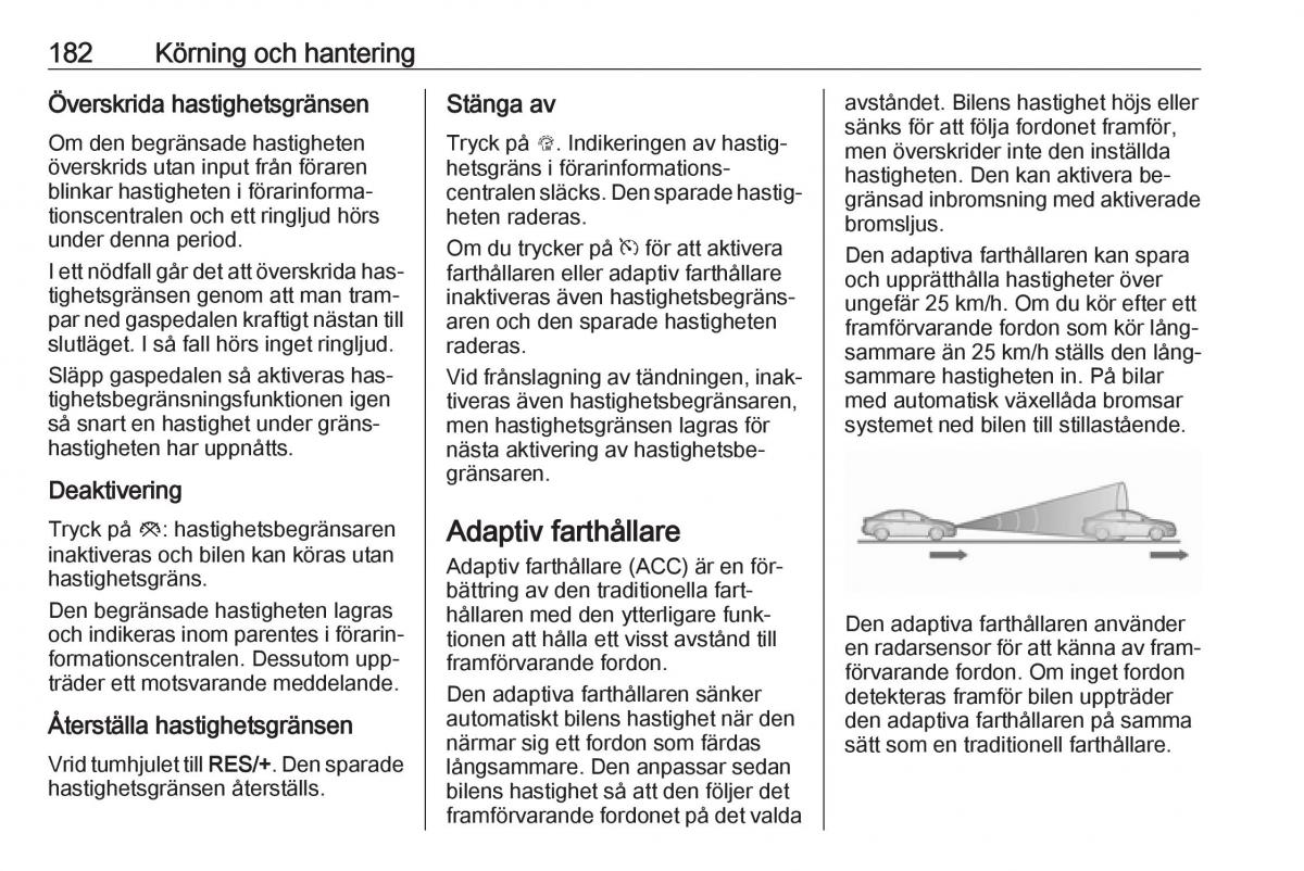 Opel Insignia A instruktionsbok / page 184