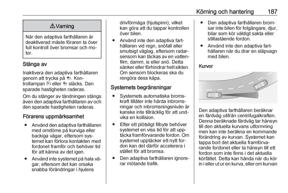 Opel Insignia A instruktionsbok / page 189