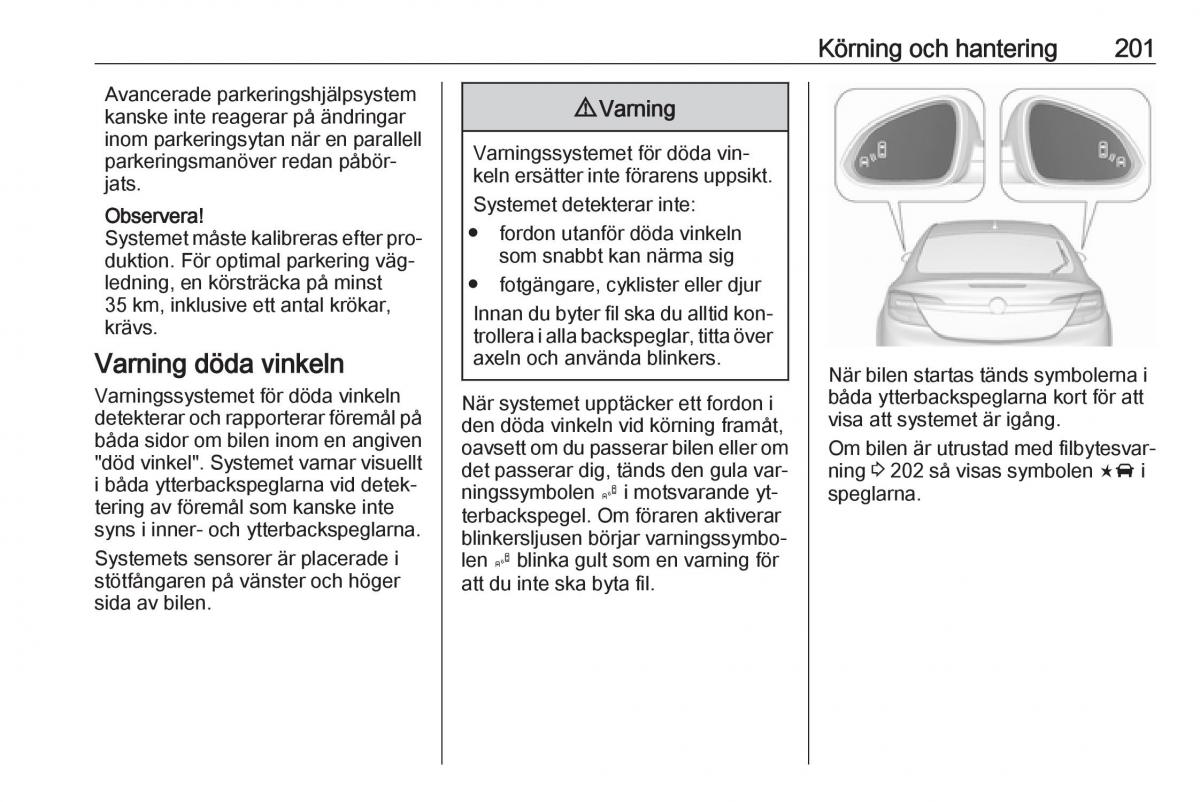 Opel Insignia A instruktionsbok / page 203