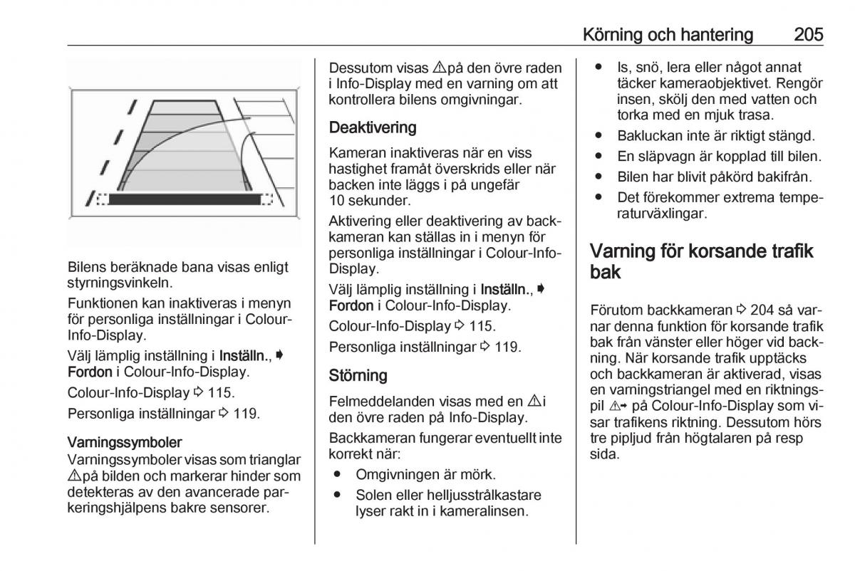 Opel Insignia A instruktionsbok / page 207