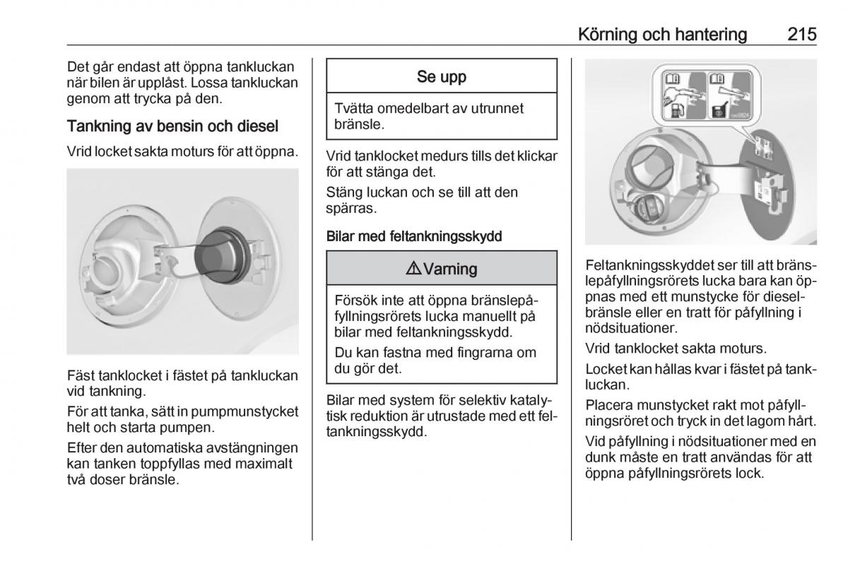 Opel Insignia A instruktionsbok / page 217