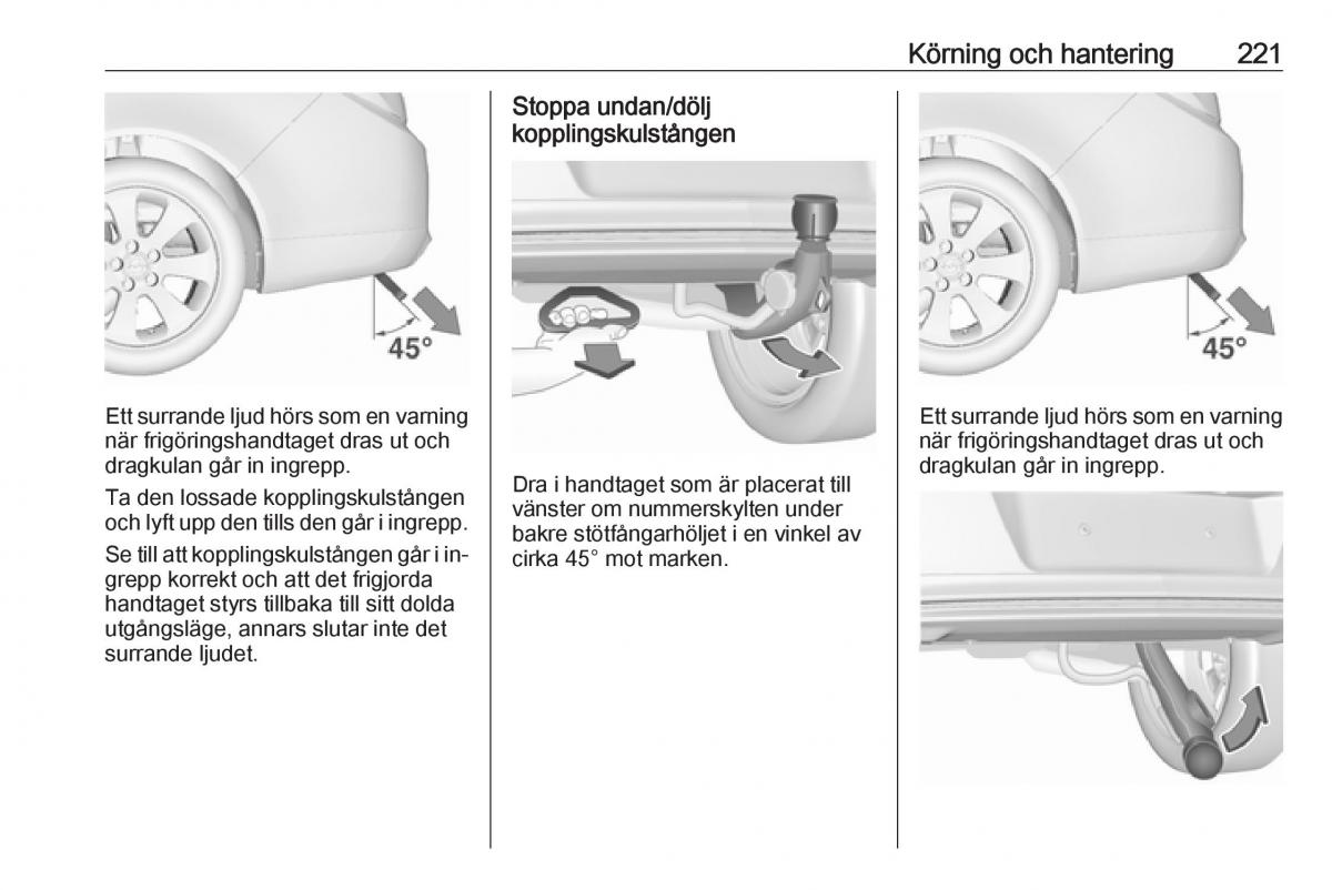 Opel Insignia A instruktionsbok / page 223