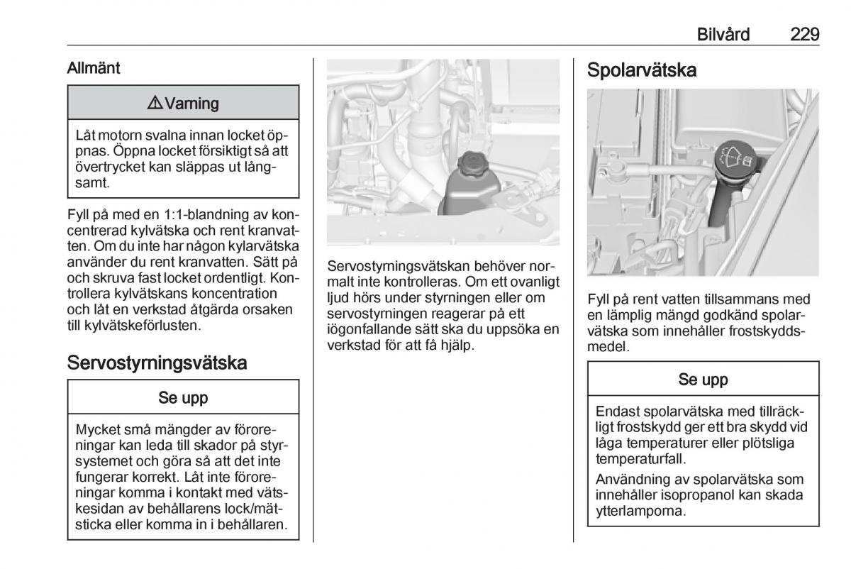 Opel Insignia A instruktionsbok / page 231