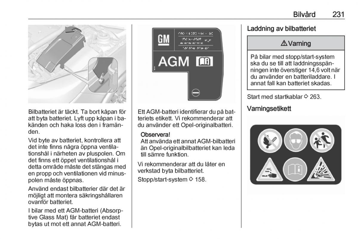 Opel Insignia A instruktionsbok / page 233