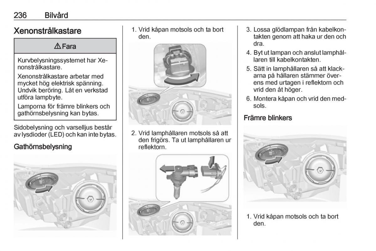 Opel Insignia A instruktionsbok / page 238