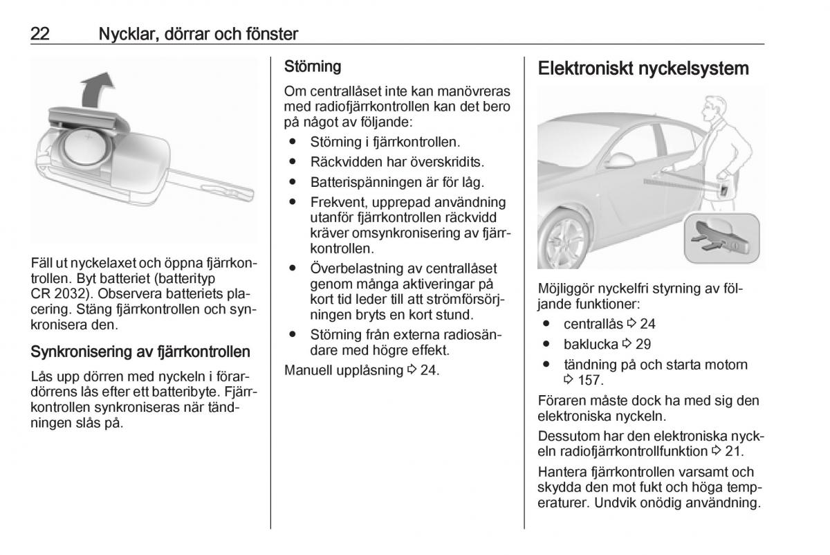 Opel Insignia A instruktionsbok / page 24