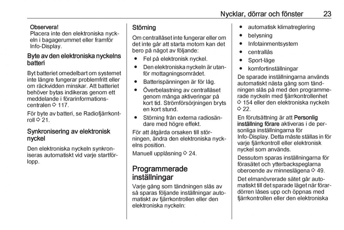 Opel Insignia A instruktionsbok / page 25