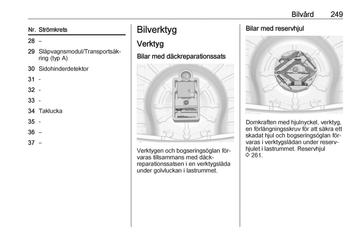 Opel Insignia A instruktionsbok / page 251