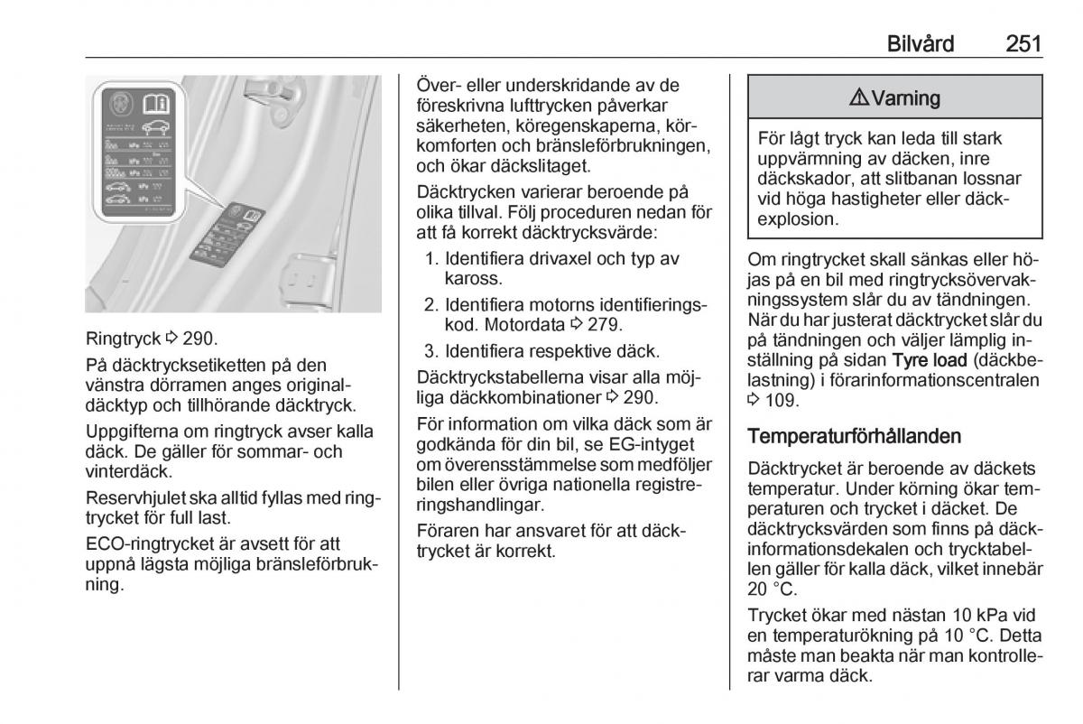 Opel Insignia A instruktionsbok / page 253