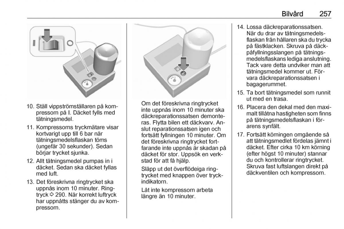 Opel Insignia A instruktionsbok / page 259