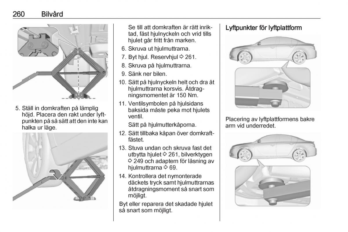 Opel Insignia A instruktionsbok / page 262