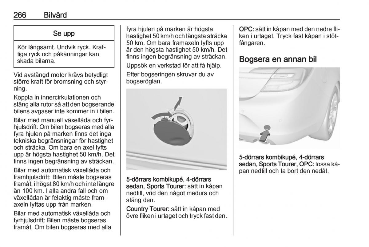 Opel Insignia A instruktionsbok / page 268