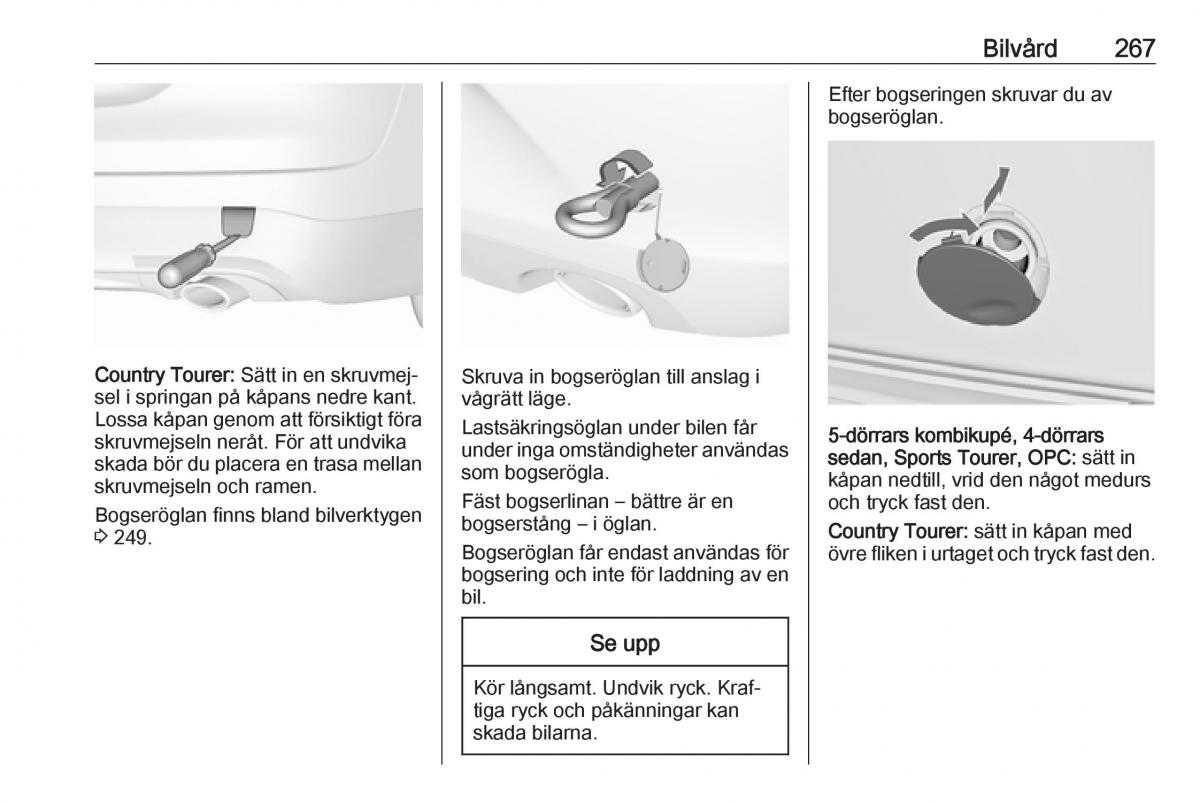 Opel Insignia A instruktionsbok / page 269