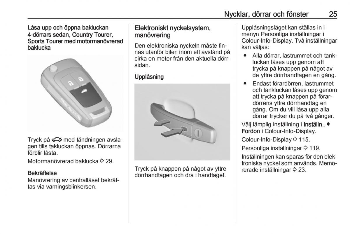 Opel Insignia A instruktionsbok / page 27