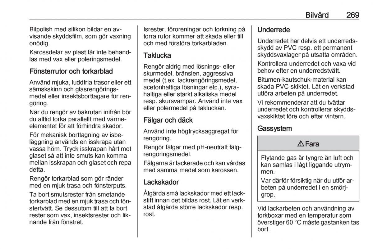 Opel Insignia A instruktionsbok / page 271