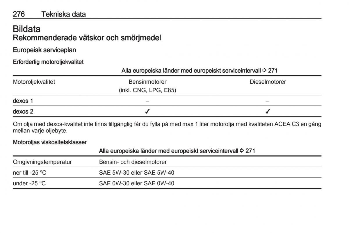 Opel Insignia A instruktionsbok / page 278