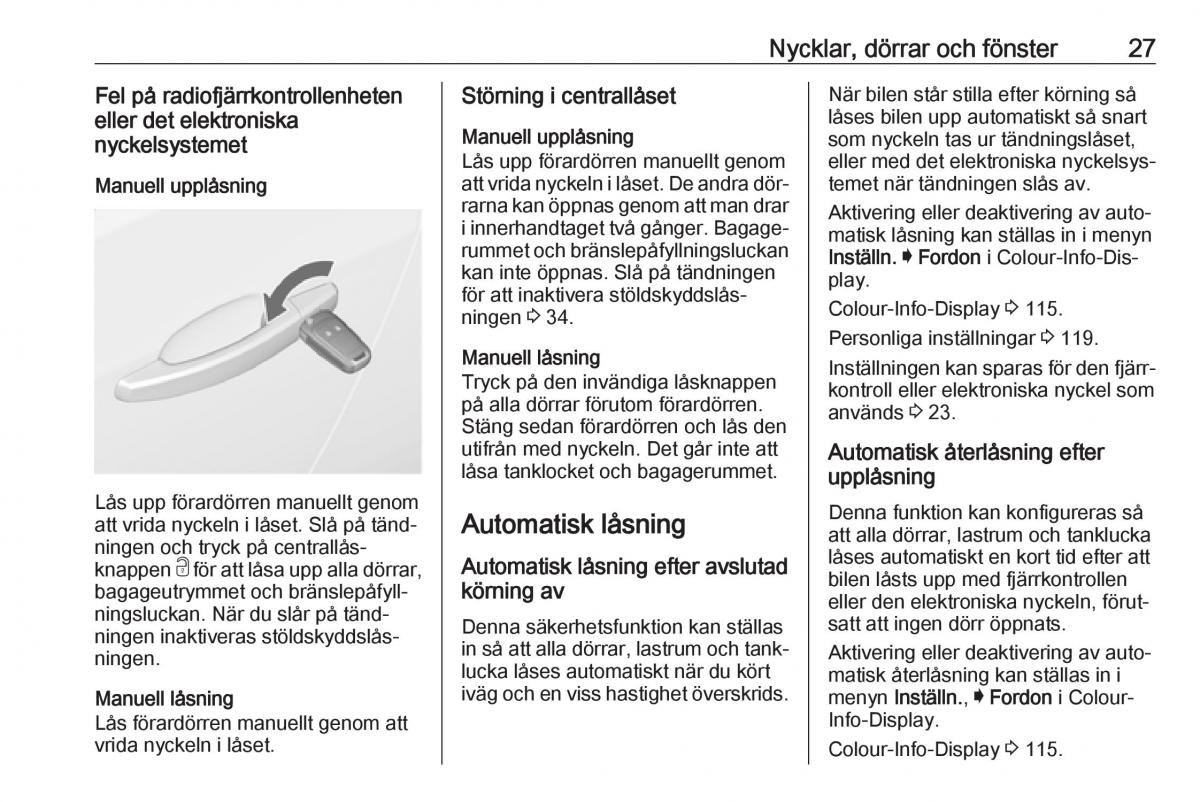 Opel Insignia A instruktionsbok / page 29