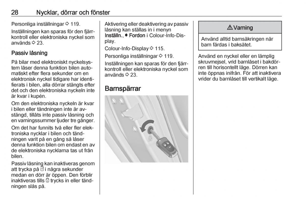 Opel Insignia A instruktionsbok / page 30