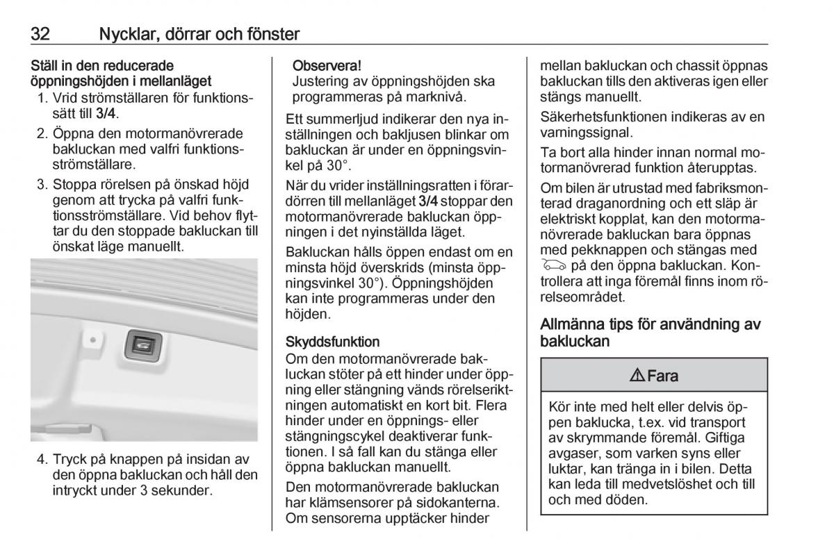 Opel Insignia A instruktionsbok / page 34