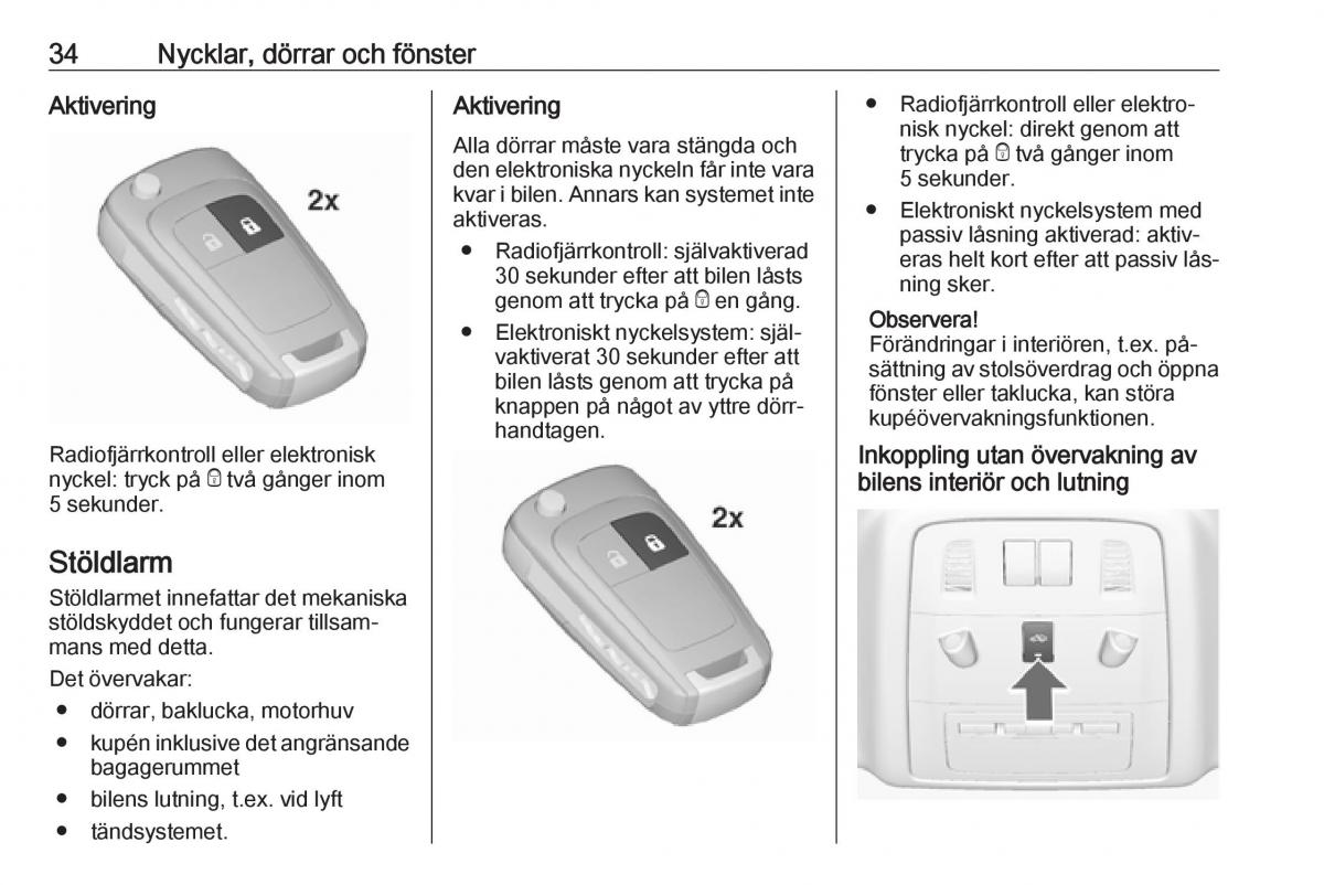 Opel Insignia A instruktionsbok / page 36