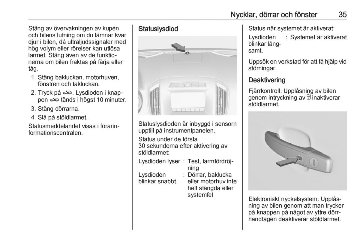 Opel Insignia A instruktionsbok / page 37