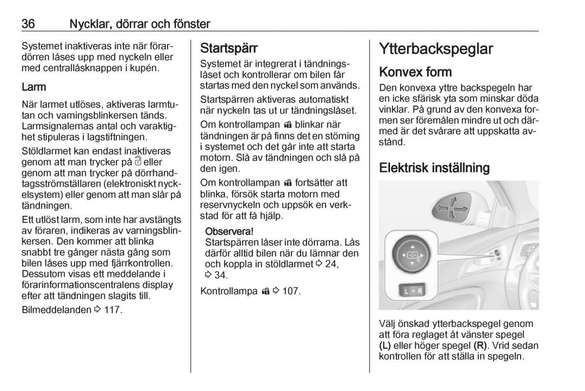 Opel Insignia A instruktionsbok / page 38