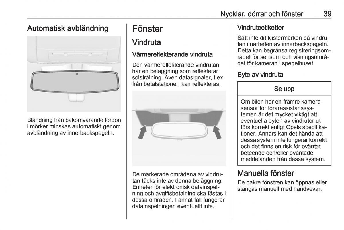 Opel Insignia A instruktionsbok / page 41