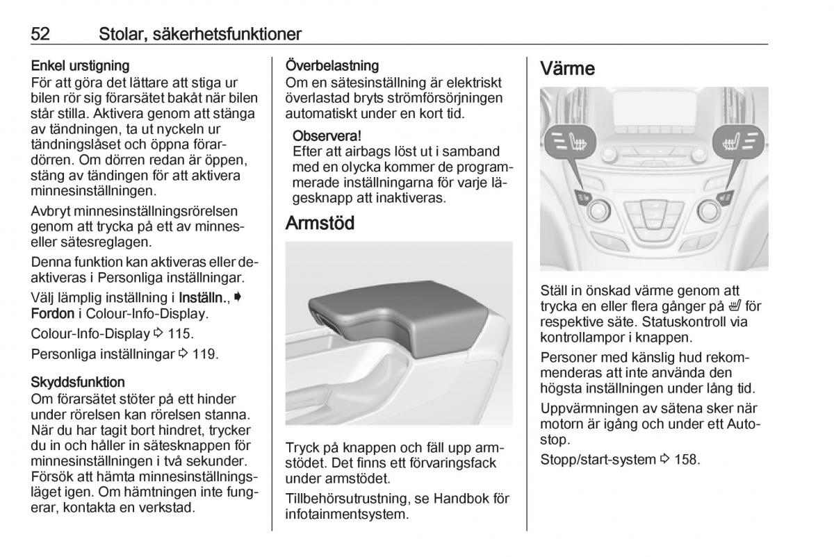 Opel Insignia A instruktionsbok / page 54