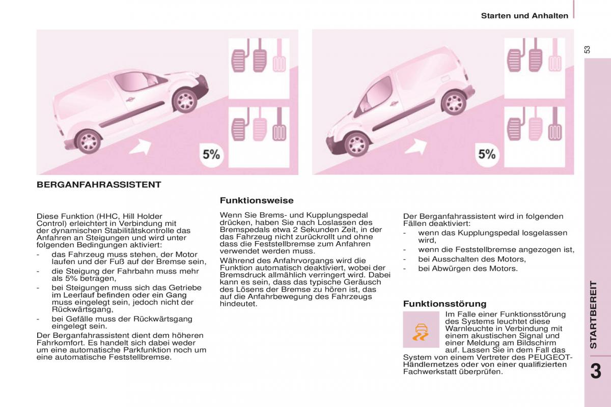 Peugeot Partner II 2 Handbuch / page 55