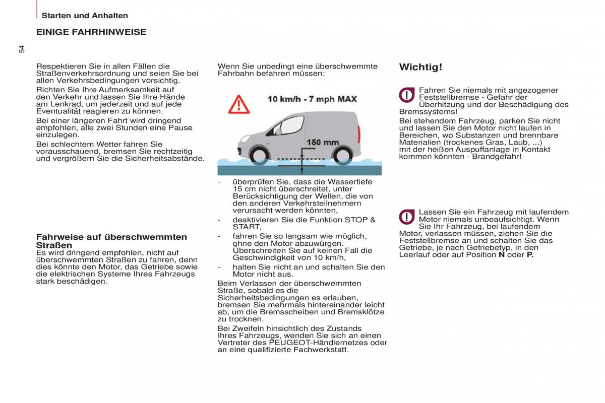 Peugeot Partner II 2 Handbuch / page 56