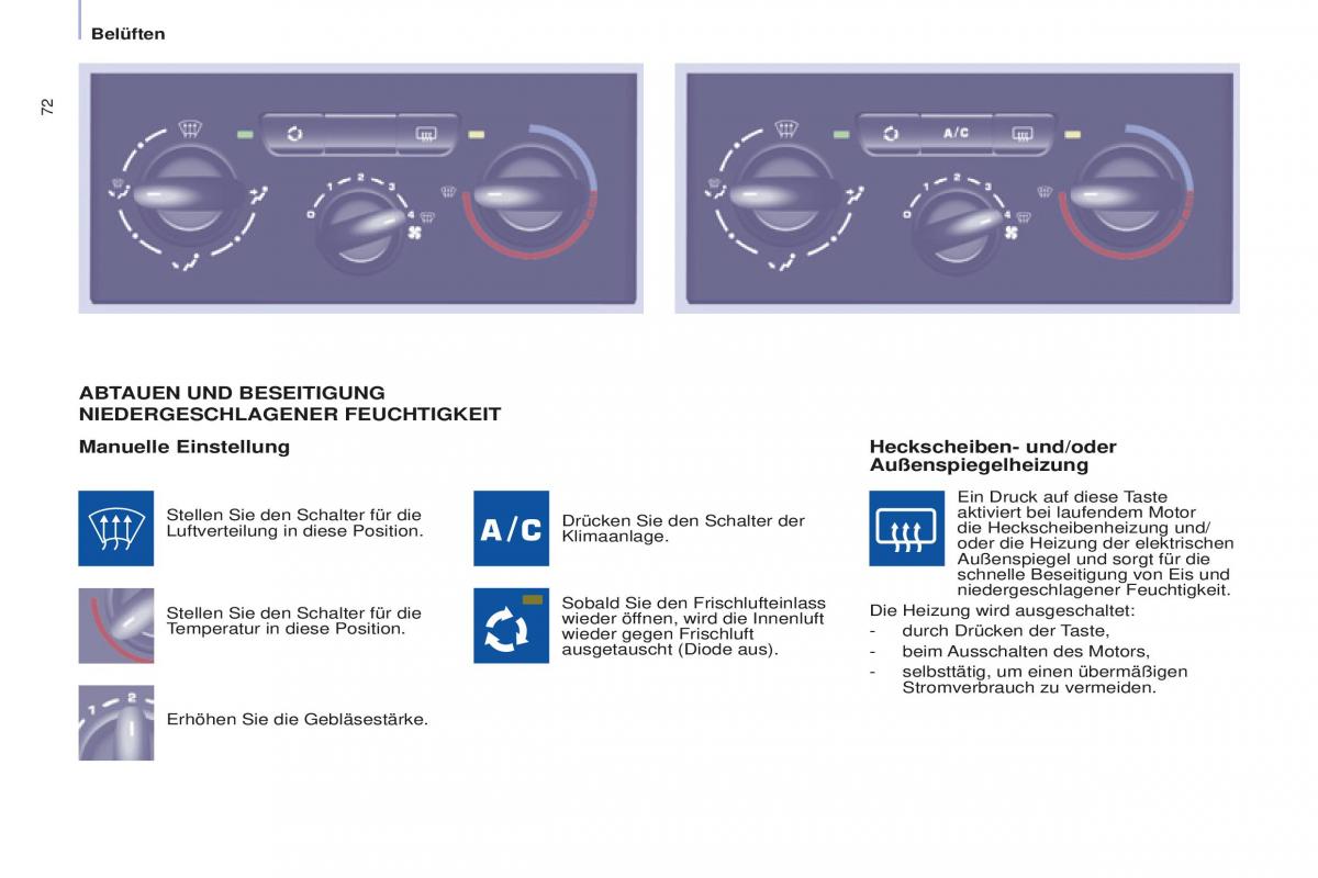 Peugeot Partner II 2 Handbuch / page 74