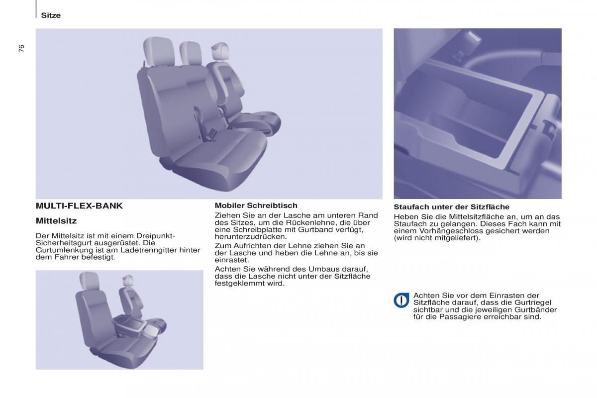 Peugeot Partner II 2 Handbuch / page 78