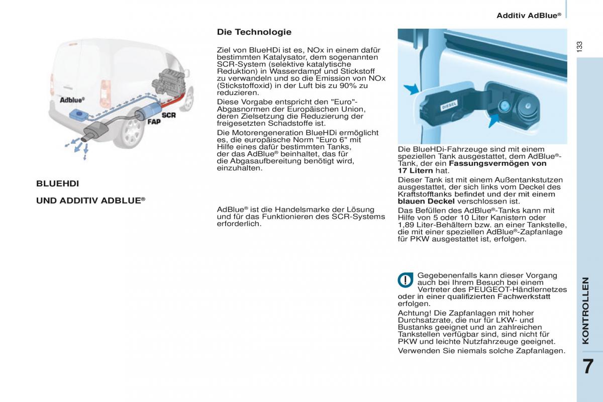 Peugeot Partner II 2 Handbuch / page 135